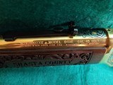 WINCHESTER - 94AE INVESTMENT ARMS 24K GOLD PLATED #4 OF 10 LIMITED EDITION LASER ENGRAVED SHASTA COUNTY 150TH ANNIVERSARY W-CASE - .45 Colt - 14 of 25