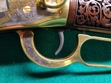 WINCHESTER - 94AE INVESTMENT ARMS 24K GOLD PLATED #4 OF 10 LIMITED EDITION LASER ENGRAVED SHASTA COUNTY 150TH ANNIVERSARY W-CASE - .45 Colt - 13 of 25