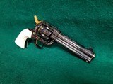 Uberti - 1873 SINGLE ACTION 4.75 INCH BARREL BLUED W-IVORY GRIPS BEAUTIFULLY ENGRAVED BY BRIAN MEARS W-GOLD ACCENTS MINTY BORE! - .45 Colt - 3 of 25