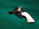 Uberti - 1873 SINGLE ACTION 4.75 INCH BARREL BLUED W-IVORY GRIPS BEAUTIFULLY ENGRAVED BY BRIAN MEARS W-GOLD ACCENTS MINTY BORE! - .45 Colt - 6 of 25