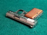 BAUER AUTOMATIC - STAINLESS. "BABY BROWNING CLONE". W-ONE MAGAZINE. ENGRAVED BY CLINT FINLEY. GORGEOUS! - .25 ACP - 14 of 20