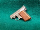 BAUER AUTOMATIC - STAINLESS. "BABY BROWNING CLONE". W-ONE MAGAZINE. ENGRAVED BY CLINT FINLEY. GORGEOUS! - .25 ACP - 6 of 20