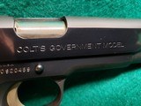 COLT - 1911 GOVERNMENT MODEL. MK IV/SERIES 70. BLUED. 5 INCH BARREL. W-ONE MAG. MINTY BORE! MFG. IN 1977 - .38 SUPER - 13 of 15