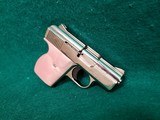 LORCIN - L25. SEMI-AUTO. POCKET PISTOL. CHROME W-PINK GRIPS. 2.5 INCH BARREL. W-ONE MAG. SOLD AS-IS - .25 ACP - 3 of 15