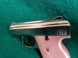 LORCIN - L25. SEMI-AUTO. POCKET PISTOL. CHROME W-PINK GRIPS. 2.5 INCH BARREL. W-ONE MAG. SOLD AS-IS - .25 ACP - 12 of 15