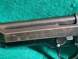 BERETTA - 92S. 5 INCH BARREL. BLUED. W-ONE MAGAZINE. MINTY BORE! MFG. CIRCA 1978-1982. - 9MM LUGER - 9 of 20