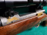 BROWNING - OLYMPIAN. FINLAND MADE. ONE-OF-A-KIND ENGRAVED BY BAPTISTE W-GOLD INLAYS. W-WEST GERMAN ZEISS DIAVARI SCOPE. GORGEOUS RIFLE! - .22-250 - 10 of 20