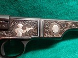 Colt - WOODSMAN. MATCH TARGET BULLSEYE. ENGRAVED BY VALENYA W-SILVER INLAYS. CARVED IVORY GRIPS. GORGEOUS PISTOL! MFG. 1939 - .22 LR - 14 of 18