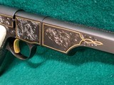 COLT - WOODSMAN. MATCH TARGET. 1ST SERIES. ENGRAVED BY JIM SORNBERGER W-GOLD INLAYS. CHECKERED IVORY GRIPS. STUNNING PISTOL! MFG. IN 1939 - .22 LR - 12 of 17