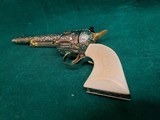 COLT - NEW FRONTIER S.A.A. 3RD GEN. NICKEL PLATED. 7.5" BBL. ENGRAVED BY BRIAN MEARS. CHECKERED IVORY GRIPS. MFG. IN 1981 - .44 SPECIAL - 14 of 18