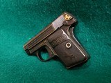 COLT - MODEL 1908 HAMMERLESS. EUROPEAN STYLE ENGRAVING. W-GOLD INLAYS. W-1 MAG. GORGEOUS LITTLE PISTOL! MFG. IN 1921 - .25 ACP - 6 of 22