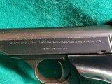 Browning Arms Co - MODEL 71 - BLUED. 4.5 INCH BARREL. ADJUSTABLE SIGHTS. W-ONE MAGAZINE. NICE BORE! MFG IN 1972. MADE IN BELGIUM - .380 ACP - 20 of 23