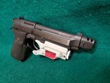 TAURUS - PT-92. BLUED. 5" BARREL. W-LASER & COMP. W-1 MAGAZINE. MINTY BORE! EXCELLENT CONDITION! - 9MM LUGER - 2 of 17