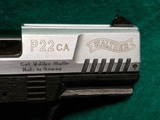 Walther - MODEL P22. GRAY STRIPED FRAME. W-ONE MAGAZINE. 3.25 INCH BARREL. NICE BORE! - .22 LR - 12 of 21