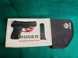 RUGER - LC380. 3" BBL. W-2 MAGS. IN ORIGINAL BOX W-SOFT CASE. MINTY BORE! MFG. IN 2013 - .380 ACP - 1 of 17