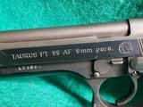 TAURUS - PT99AF (BERETTA CLONE). DA/SA W-SAFETY. 5 INCH BARREL. BLUED. NO MAG. MINTY BORE! - 9mm Luger - 15 of 22