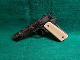 COLT - NAVY MODEL 1911. PRE-WAR. US PROPERTY MARKED. VERY RARE PRODUCTION. MFG. IN 1913. HAND ENGRAVED W-REAL IVORY GRIPS - .45 ACP - 5 of 25