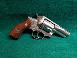 Ruger - POLICE SERVICE-SIX. STAINLESS. 2.5". BEAUTIFULLY ENGRAVED BY CLINT FINLEY. NICE BORE! MFG. IN 1977 - .357 Magnum - 1 of 22