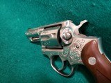 Ruger - POLICE SERVICE-SIX. STAINLESS. 2.5". BEAUTIFULLY ENGRAVED BY CLINT FINLEY. NICE BORE! MFG. IN 1977 - .357 Magnum - 17 of 22