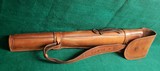 SIXKILLER CUSTOM HIGH QUALITY TOOLED LEATHER RIFLE/SHOTGUN SCABBARD BY W. OSTIN. 39 INCHES LONG - 3 of 12