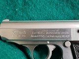 WALTHER - PPK/S. STAINLESS. 3.25" BBL. W-MAG. NICE GUN W/MINTY BORE! JAMES BOND PISTOL! MFG. CIRCA 1990'S - .380 ACP - 10 of 15