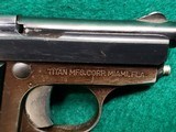 FIE/TITAN MFG. - TITAN ( TANFOGLIO GT27) PISTOL. BLUED. 2.5" BBL. W-MAGAZINE. MFG. CIRCA 1970'S. SOLD AS-IS - .25 ACP - 12 of 15