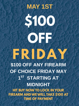 $100 OFF FRIDAY MAY 1, 2026 - 1 of 1
