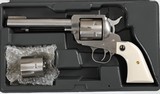 SOLD!!!
RUGER
BLACKHAWK
45 LC/45 ACP
STAINLESS
5-1/2"
6 SHOT
TWO CYLINDERS
NEW BOX/PAPERS - 2 of 14
