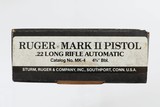 RUGER
MKII
22LR
BLUED
4 1/2"
POLYMER GRIPS
EXCELLENT CONDITION
FACTORY BOX - 9 of 9