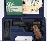 COLT
1911 GOVERNMENT 70 SERIES MKIV
5"
BLUED
45 ACP
BOX, PAPERWORK,2 MAGS - 13 of 14