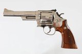 SMITH & WESSON29-5NICKEL6"44 MAG6 SHOTDIAMOND CHECKERED WOODEXCELLENT - 10 of 13