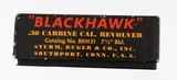 "Sold" RUGERBLACKHAWK (FIRST YEAR)( 3 SCREW )BLUED7 1/2"30 CARBINEWOODEXCELLENT1968 - 14 of 14