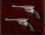 RUGER
VAQUERO
ENGRAVED
MATCHING SET
1 of 1000
POLISHED STAINLESS
5.5"
45 LONG COLT - 1 of 25