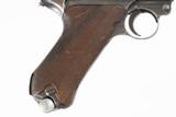 MAUSERLUGER 42/BYFBLUED4"9MM10 ROUNDCHECKERED WOODGOOD CONDITIONNAZI MARKEDLEATHER HOLSTER1MAG - 2 of 11