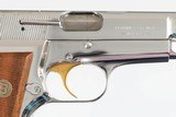 BROWNING HI POWER (CENTENNIAL)
HIGH POLISHED
NICKEL
5"
9MM
WOOD GRIPS
EXCELLENT CONDITION - 4 of 15