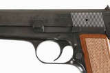 BROWNING
HI POWER
BLUED
4 1/2"
9MM
WOOD GRIPS
EXCELLENT
1974
NO BOX - 4 of 12