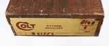COLT
PYTHON
BLUED
6"
357 MAG
6 ROUND
WOOD GRIPS
LIKE NEW
1974
FACTORY BOX - 17 of 17