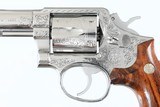 S&W65-3STAINLESS ENGRAVED3"357 MAG6SMOOTH WOODEXCELLENTNO BOX - 2 of 12