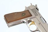 BROWNING
HI POWER
9MM
YR 1981
NICKEL/SILVER CHROME FINISH
13 ROUND
WOOD RED BACKED GRIPS - 12 of 15