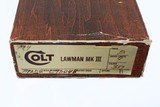 COLT
LAWMAN
BLUED
4"
357 MAG
6
WOOD
LIKE NEW
FACTORY BOX - 10 of 16