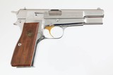 BROWNING HI POWER (CENTENNIAL)
HIGH POLISHED
NICKEL
5"
9MM
WOOD GRIPS
EXCELLENT CONDITION - 6 of 13