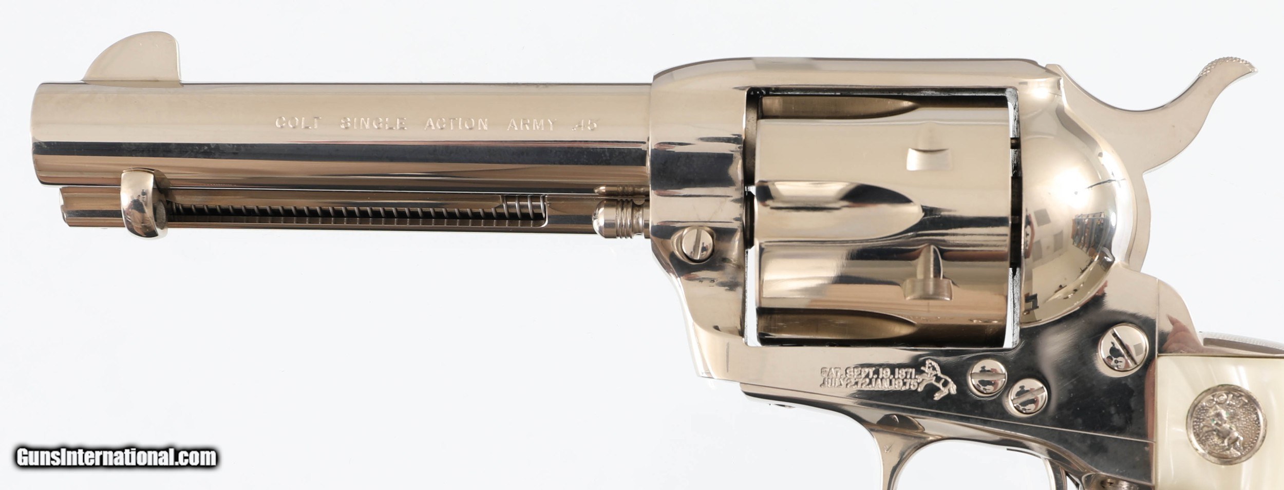 COLT SINGLE ACTION ARMY SAA. NICKEL 3RD GENERATION 45 LC