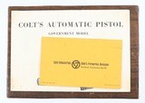 COLT
1911
GOVERNMENT MODEL
45 ACP
PISTOL BOX AND PAPERS (1969 YEAR MODEL) - 16 of 16