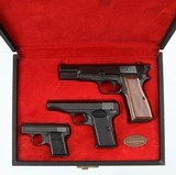 BROWNINGRENAISSANCEPISTOL SET(9MM - 32 ACP - 25 ACP WITH DISPLAY CASE) - 1 of 20