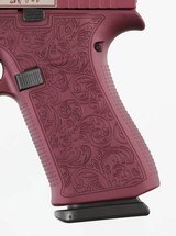 GLOCK
43X
"BLACK CHERRY & PAISLEY"
9MM
PISTOL
(NIB)
(CERAKOTED / ENGRAVED SLIDE) - 5 of 17