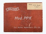 WALTHER
PPK-L
7.65 MM
PISTOL
BOX AND PAPERS (1966 YEAR MODEL) - 14 of 15