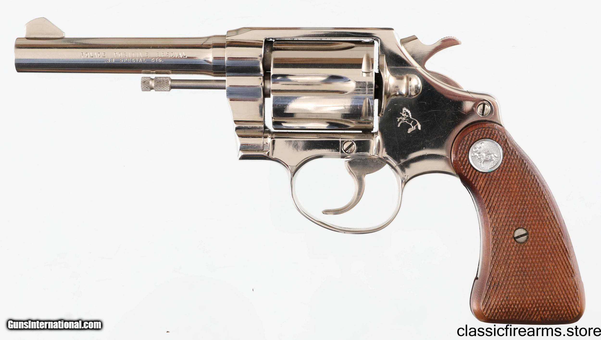 Colt Police Positive 38 Special 4 Revolver Rare Nickel Finish