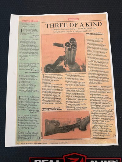 RARE 3 BARREL SHOTGUN - Image 3 of 11