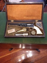 COLT NAVY REVOLVER 36cal PRESENTATION CASE SET IVORY GRIPS - 1 of 15