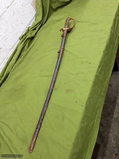 JAPANESE NAVAL SWORD & SCABBARD MEIJI PERIOD 1886-1912